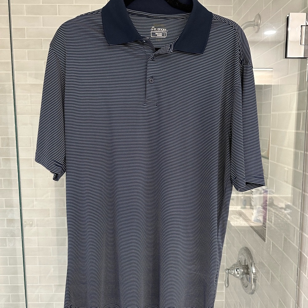 Classic Blue and White Polo Shirt Collection